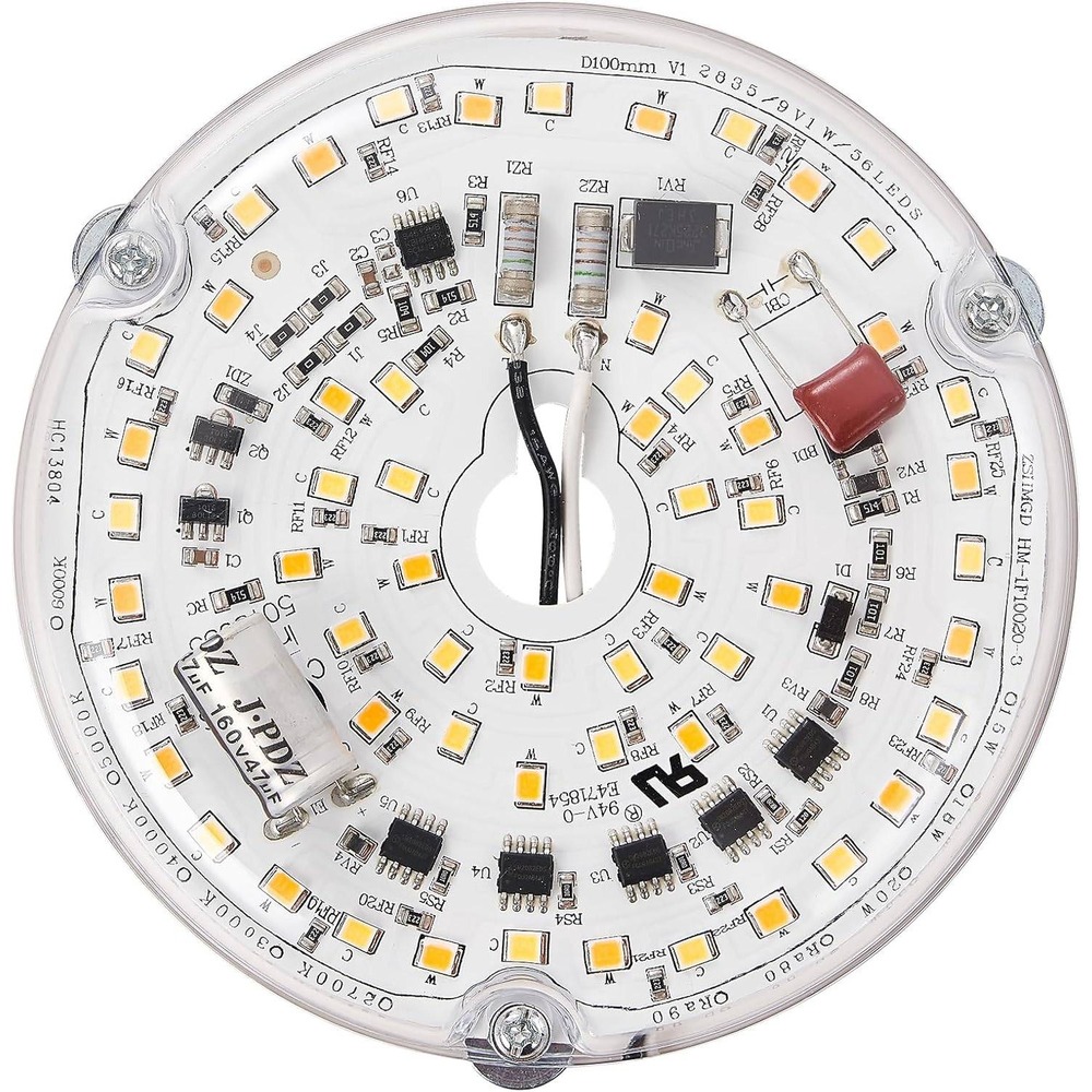3.94" Ceiling Fan LED Light‎ 18W 3 CCT Replacement Panel PCB Adjustable Color